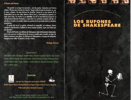 Tapa programa Los Bufones de Shakespeare 1999